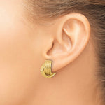 14K Polished and Textured Twisted Post Earrings - Product Photo