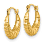 14k Polished Fancy Hoop Earrings - Product Photo