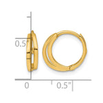 14k Polished Fancy Hinged Round Hoop Earrings - Product Photo