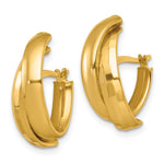 14k Polished Fancy Hoop Earrings - Product Photo