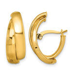 14k Polished Fancy Hoop Earrings - Product Photo
