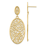 14K Oval Dangle Earrings - Product Photo