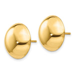 14k 15.50mm Button Post Earrings - Product Photo
