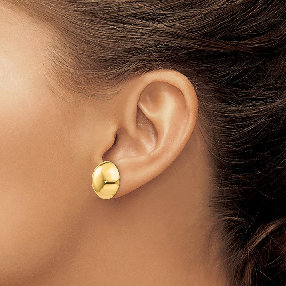 14k 15.50mm Button Post Earrings - Product Photo