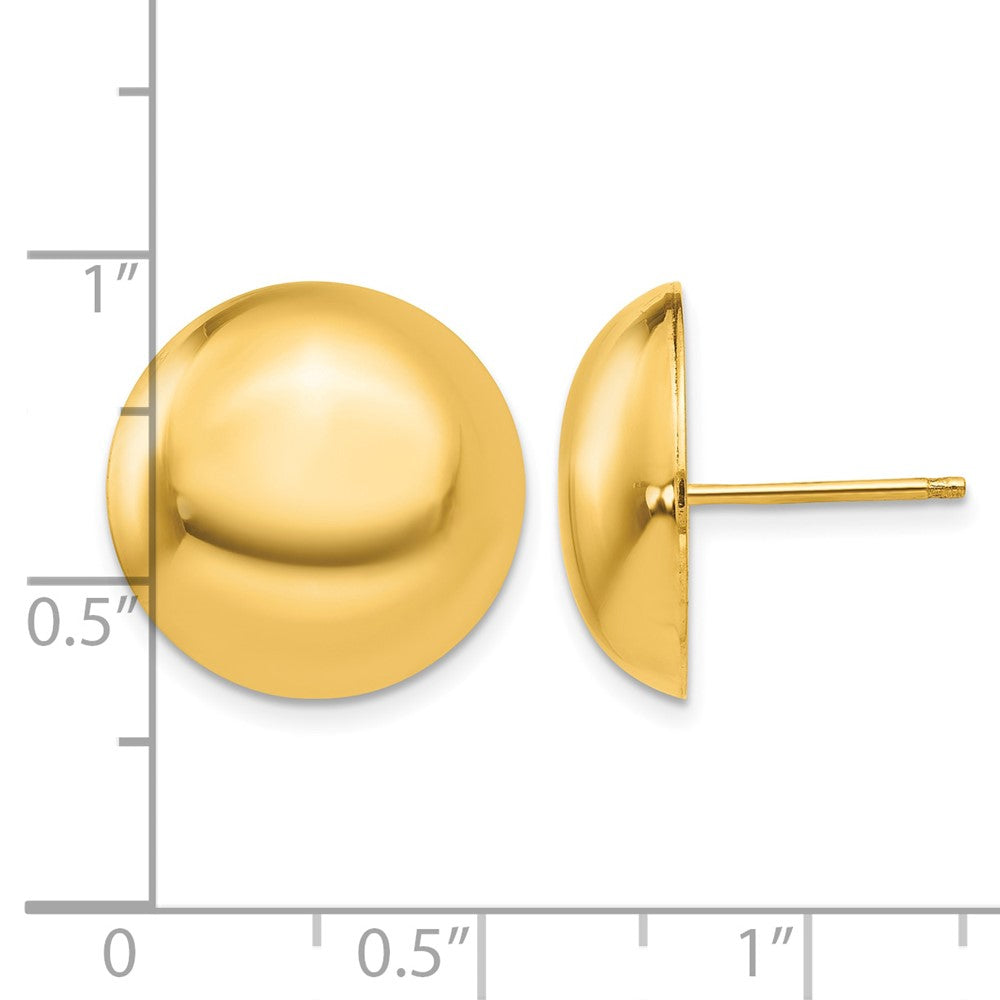 14k 15.50mm Button Post Earrings - Product Photo