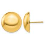 14k 15.50mm Button Post Earrings - Product Photo