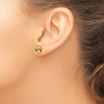 14k Polished Textured Love Knot Post Earrings - Product Photo