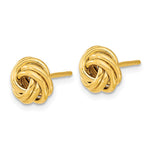 14k Polished Love Knot Post Earrings - Product Photo