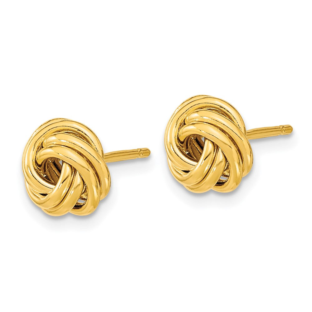 14k Polished Love Knot Post Earrings - Product Photo