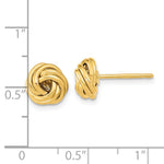 14k Polished Love Knot Post Earrings - Product Photo