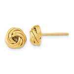 14k Polished Love Knot Post Earrings - Product Photo