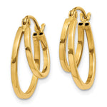 14K Yellow Gold Double Hoop Earrings - Product Photo