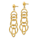 14k Circle Drop Post Earrings - Product Photo
