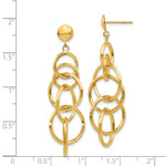 14k Circle Drop Post Earrings - Product Photo