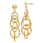 14k Circle Drop Post Earrings - Product Photo