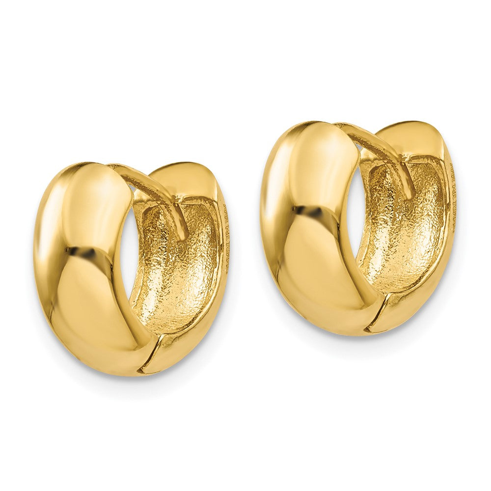 14K Yellow Gold Hinged Hoop Earrings - Product Photo