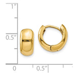 14K Yellow Gold Hinged Hoop Earrings - Product Photo