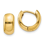 14K Yellow Gold Hinged Hoop Earrings - Product Photo