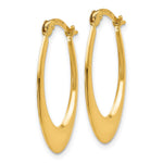 14K Yellow Gold Polished Hoop Earrings - Product Photo