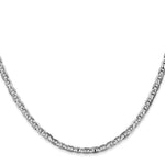 14k White Gold 3mm Concave Anchor Chain - Product Photo