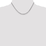 14k White Gold 3mm Concave Anchor Chain - Product Photo