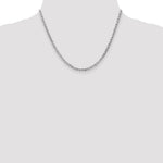 14k White Gold 3mm Concave Anchor Chain - Product Photo