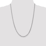 14k White Gold 3mm Concave Anchor Chain - Product Photo