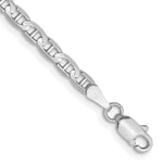 14k White Gold 3mm Concave Anchor Chain - Product Photo