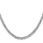 14k White Gold 3.75mm Concave Anchor Chain - Product Photo