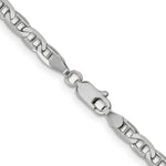14k White Gold 3.75mm Concave Anchor Chain - Product Photo