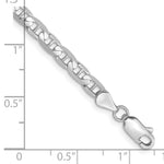 14k White Gold 3.75mm Concave Anchor Chain - Product Photo