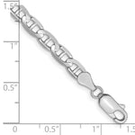 14k White Gold 4.5mm Concave Anchor Chain - Product Photo