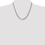 14k White Gold 5.25mm Concave Anchor Chain - Product Photo