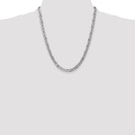 14k White Gold 5.25mm Concave Anchor Chain - Product Photo