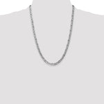 14k White Gold 5.25mm Concave Anchor Chain - Product Photo