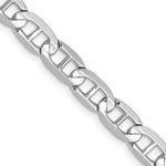 14k White Gold 5.25mm Concave Anchor Chain - Product Photo