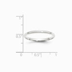 14K White Gold 2 mm Lightweight Comfort Fit Band - Product Photo