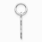 10K / 14K White Gold 10KW Diamond-cut Initial E Charm - Product Photo