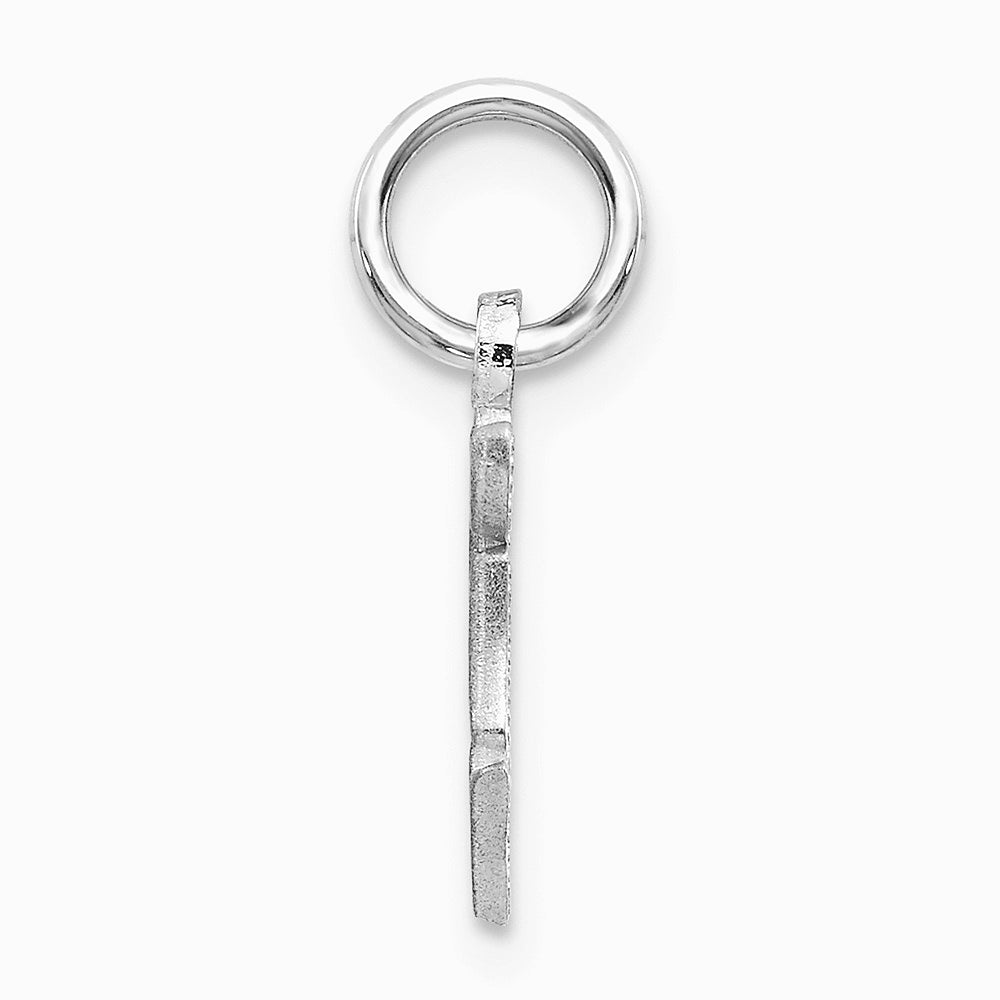 10K / 14K White Gold 10KW Diamond-cut Initial F Charm - Product Photo