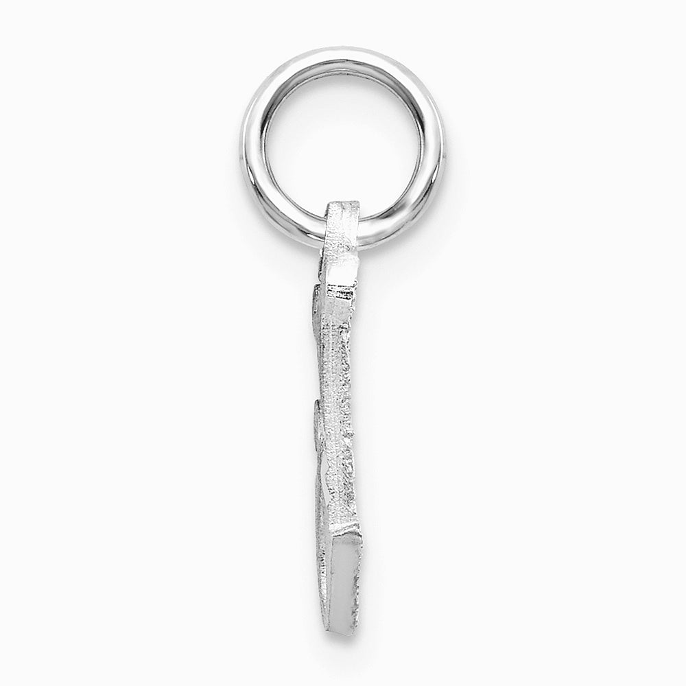 10K / 14K White Gold 10KW Diamond-cut Initial J Charm - Product Photo