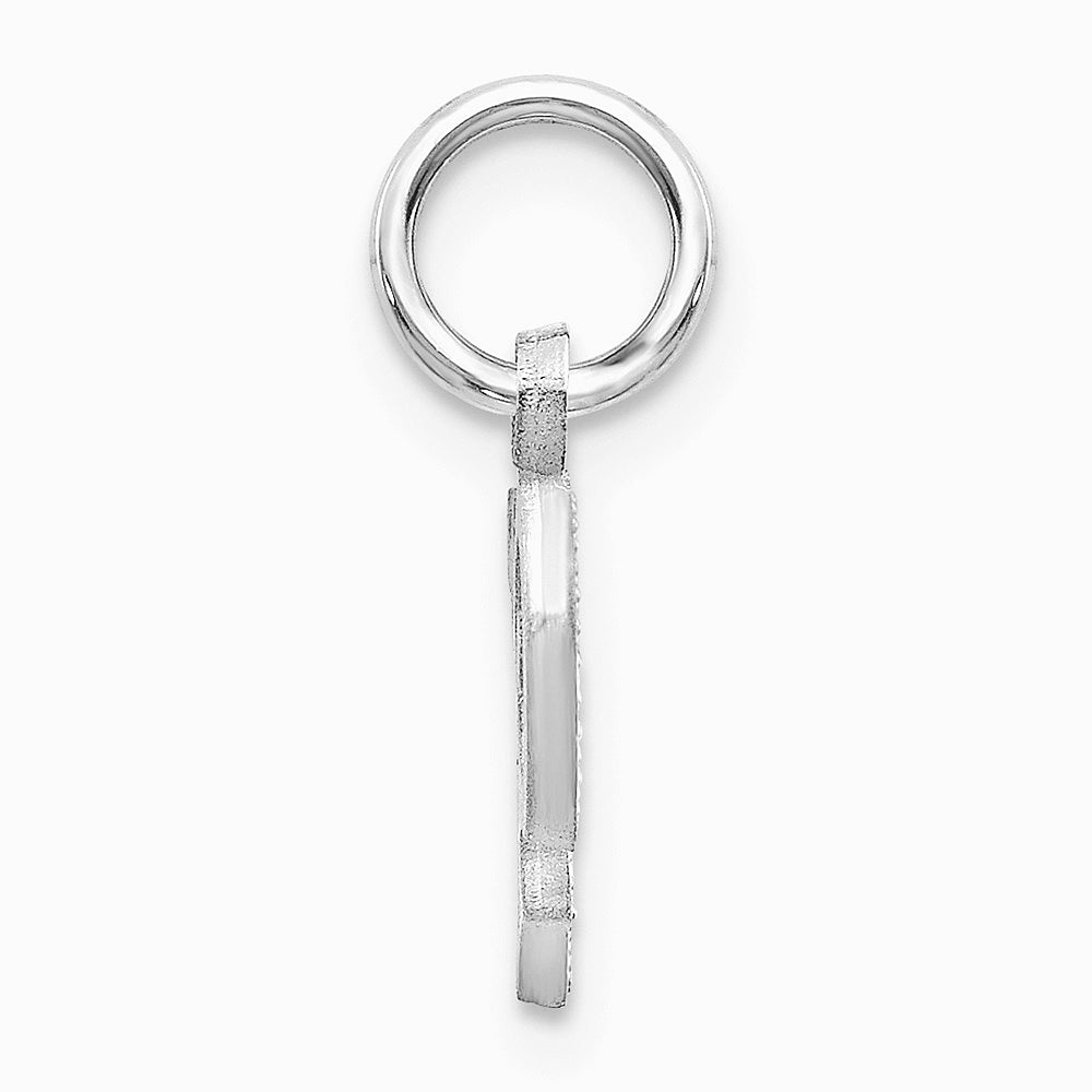 10K / 14K White Gold 10KW Diamond-cut Initial P Charm - Product Photo