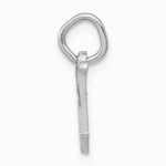 10K / 14K White Gold 10KW Diamond-cut Initial W Charm - Product Photo