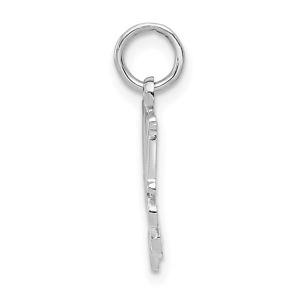 14K White Gold MOM Charm - Product Photo