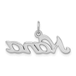 14k White Gold Satin NANA Charm - Product Photo