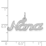 14k White Gold Satin NANA Charm - Product Photo