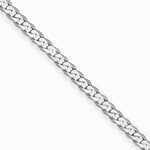 14K White Gold 2.2 mm Flat Beveled Curb Chain Necklace 16"-30" - Product Photo