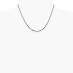 14K White Gold 2.9mm Flat Beveled Curb Chain Necklace 16"-26" - Product Photo
