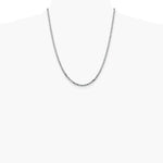 14K White Gold 2.9mm Flat Beveled Curb Chain Necklace 16"-26" - Product Photo