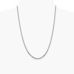 14K White Gold 2.9mm Flat Beveled Curb Chain Necklace 16"-26" - Product Photo