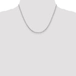 14k White Gold 2.25mm Flat Figaro Chain - Product Photo